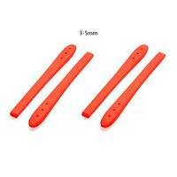 2 Pairs Eyeglass Anti-Slip Silicone Holder - Breathable Glasses Ear Hook Retainer Sleeve for Square Section Thin Metal Eyeglass Legs (Red)