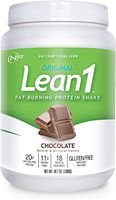 LEAN1 Chocolate Protein Powder Meal Replacement Shakes by Nutrition 53, Lactose & Gluten Free with Green Coffee Bean Extract, 23 Serving Tub - 43 oz