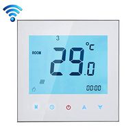 Medical Temperature Thermometers Electronic Touch LCD Digital Heating Room Temperature Controller with Sensor, Display Clock/Temperature/Cycle/Time,Etc. Thermometers (Color : White)