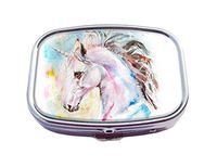 Top A Unicorn Custom Personalized Square Pill box Decorative Box Vitamin Container Pocket Or Wallet (Unicorn-5)