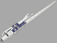 60 in 15 Outlet Metal Power Strip, White