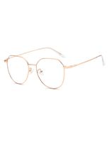 Sirain Blue Light Blocking Round Frame Retro Glasses Stylish lightweight Anti Blue Ray Computer Game Eyeglasses(non prescription) (Rose-golden-2)