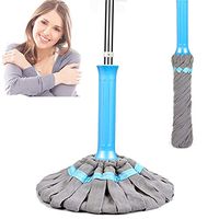 Microfiber Twist Mop, Dust Mops Washing Mop Hand Release Floor Cleaning with 2pcs Removable Washable Heads