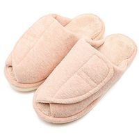 Women's Extra Wide Cozy Diabetic Recovery Slippers, Adjustable Open Toe Orthopedic Shoes Fit for Swollen Feet Plantar Fasciitis Edema Bunions