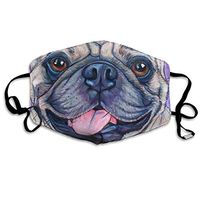Soft Earloop Mouth Cover, Dustproof Pollenm Smog Mouth-Muffle with Adjustable Elastic Band - Windproof Pet Pug Dog Half Face Mouth Cover