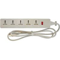 Universal Power Strip 5 Outlets 110V-250V and 3250 Watts Built-in Universal Surge Protector with Safety Shutters and Circuit Breaker for Worldwide Use