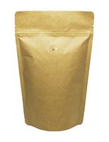 BAP 2 lb Kraft Stand Up Pouch with Valve for Coffee (100 pcs)