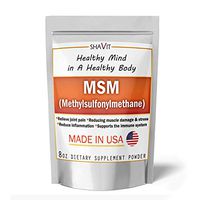 MSM (Methylsulfonylmethane) Powder - Made in USA -Supports The Immune System Relieve Joint Pain Reducing Muscle Damage & Stress Pain 8 Ounce Vegan