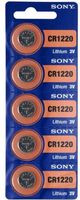 Sony - Sony CR1220 3V Lithium Button Cell Batteries (pack of 5)