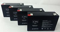 SPS Brand 6V 12Ah Replacement Battery for Emerson PS2200RM UPS (4 Pack)