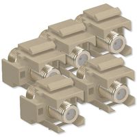 On-Q/Legrand Standard F-Type Coax Keystone Connector, Almond (5 Pack)
