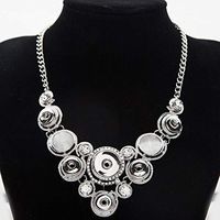 New Sale Crystal Choker Pendant Necklace Drill Snap Fit 18mm Noosa Charm Button Bright Cute Fashionable Comfortable Accessory Daily Style Design Delicate