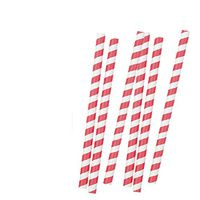 Pantryware Essentials 10.25" Red and White Paper Straw Wr- 100 10.25” Red and White Paper Smoothie Straws, 100ct, Red Spiral Stripe (Pack of 100)
