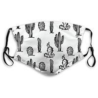 Cactus Protective Mask with Gasket Disposable Water Repellent Multilayer Filter Adult Sunscreen Large Mask M