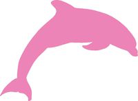 hBARSCI Dolphin Vinyl Decal - 5 Inches - for Cars, Trucks, Windows, Laptops, Tablets, Outdoor-Grade 2.5mil Thick Vinyl - Soft Pink