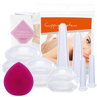 SPEQUIX Massage Cupping Therapy Set Silicone Face & Body Cupping Therapy Set Eye and Face Vacuum Massage Cup Kit Facial Brush for Cellulite & Wrinkles (7-Full Body Cups)