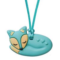 Munchables Fox Sensory Chew Necklace (Aqua - Stronger Version)