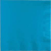 Club Pack of 500 Tropical Turquoise Blue 3-Ply Paper Party Lunch Napkins 6.5"