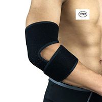 Adjustable Black Neoprene Elbow Brace Wrap Arm Support Strap Band Compression Sports Elbow Guard Protector Pad