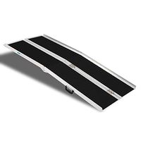 HOMMOO 6FT Four-section Non-Skid Folding Lightweight Aluminum Alloy Wheelchair Scooter Mobility Ramps Handicap Ramps for Wheelchairs