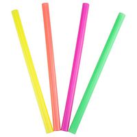 8.5 Inch Jumbo Smoothie Straws - Plastic Bright Colored Mixed Straws - Unwrapped And Excellent for Boba Tea, Smoothies, Shakes & More! Frozen Dessert Supplies - Fast Shipping! 25 Count