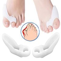 Gofypel Bunion Corrector Bunion Relief Protector Sleeves Kit Big Toe Bunion Guard Soft Gel Toe Separators & Bunion Cushions Fast Bunion Relief Splint and Toe Straighteners (Short Type)