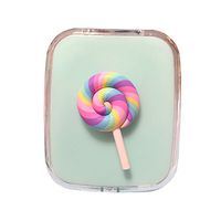 Contact Lens Case Solution Lenses Holder Box Travel Kit Case - Rainbow Candy