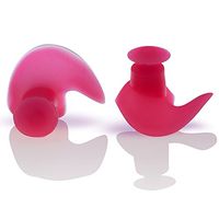 LANE 4 Accessories – Ear Plugs with Storage Case, Ergonomic Shape Chlorine-Proof Waterproof Silicone, Soft Flexible Comfortable Reusable Unisex for Adults Men Women Children EP005 (Pink)