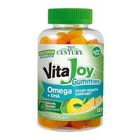 21st Century Vitajoy Omega Plus DHA Gummies, Orange, Lemon and Cran-Orange, 120 Count