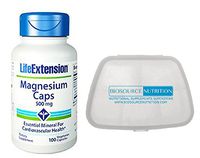 Biosource Nutrition Pocket Pill Pack in Bundle with Life Extension Magnesium 500 mg 100 Vegetarian Capsules
