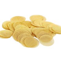 50 Pack Brass Pipe Screens, 1 Inch (1") Pipe Screen Filters, Premium Screens for Pipes with Storage Box