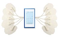 24 Modes Touchscreen Portable Electrotherapy Device + 4in1 Electrode Wires + 1 Pair of Self-Adhesive Snap on Pads. HealthmateForever FDA Cleared T24AB2(Blue in White) Wireless ACCESSIBLE