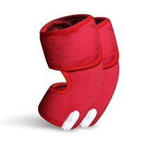 Massaging Heated Knee Brace Wrap Support Comfortable Knee Heating Pad Knee Support for Women and Men Heat Knee (Color : Red, Size : Free Size)