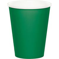Creative Converting Celebrations 96-Count 9 oz. Hot/Cold Cups, Emerald Green - 563261