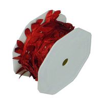 Leaf Ribbon Polyester Centerpiece Gift Wrapping Packaging Crafts Ideas 10 Yard Roll (Burgundy) by Party Spin