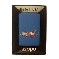 Zippo Custom Lighter - Royal Blue Matte Egg Skateboard Splatter Mess