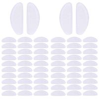 Witkey Soft Eyeglasses Nose Pads Glasses Adhesive Thin Nosepads Silicone Anti-Slip for Sunglasses, Reading Glasses (Transparent,1mm, 32 Pairs)