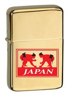 Vector KGM Thunderbird Custom Lighter - Japan Sumo Wrestlers High Polish Brass