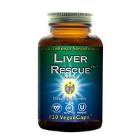 HealthForce SuperFoods Liver Rescue - 120 Vegan Capsules - All Natural Liver Detoxifier with Milk Thistle & Dandelion Root - Gluten Free - 60 Total Servings