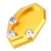 Frames & Fittings Aluminum Motorbike Kickstand Sidestand Foot Side Stand Extension Pad Base Plate Cover Enlargement for Kawasaki VERSYS 650 KLX250 - (Color: Gold)