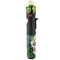 Designer Glow-in-The-Dark Turbo Blue Multi-Purpose Refillable Butane Torch Lighter Stick, Wind Proof - Sugar Skull