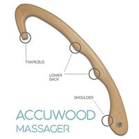 Accuwood Trigger Point Massager and Back Massager Handheld - Massage Cane and Self Massage Tool – Natural