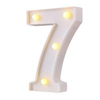 LED Marquee Letter Lights, 26 Alphabet Light Up Letters Sign Perfect for Night Light Wedding Birthday Party Home Bar Decoration Christmas Lamp(White,7)