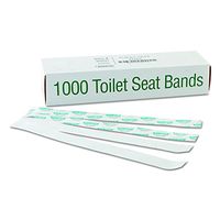 Bagcraft 300591 Sani/Shield Printed Toilet Seat Band, Paper, Blue/White, 16" Wide x 1-1/2" Deep (Case of 1000)