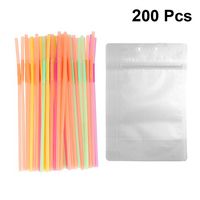 TOYANDONA Disposable Clear Reclosable Drinking Pouches Straws Set for Party Juice Supplies | Straws 100 Pieces | Drinking Pouches 100 Pieces