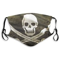 Trikahan Nose Mouth Cover Skull Flag Anti Dust Reusable Face Covers
