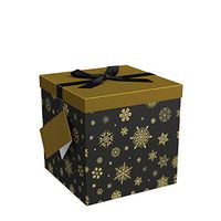 9x9x9 Starlight Christmas Gift Box Easy to Assemble No Glue Required with Tissue and Gift Tag - EZ Gift Box by EndlessArtUS