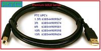 6 ft PTC Premium GOLD Series USB2.0 CERTIFIED A-B Device cable