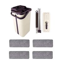 Flat Mop Mop with Bucket 2/4PCS Replacement Mop Cloth Magic Floor Cleaning Squeeze Flat Mops Kitchen Floor Cleaner Drop Shipping (B)