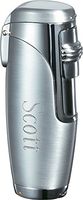 Personalized Triad Silver Triple Jet Flame Cigar Lighter Free Engraving